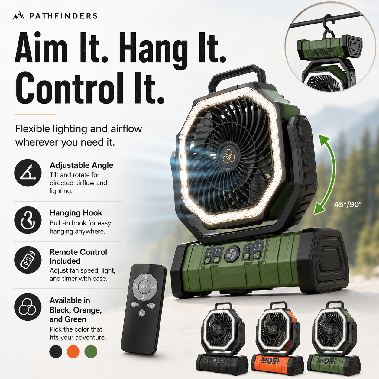 TrailLight 3-in-1 Camping Fan + Lantern