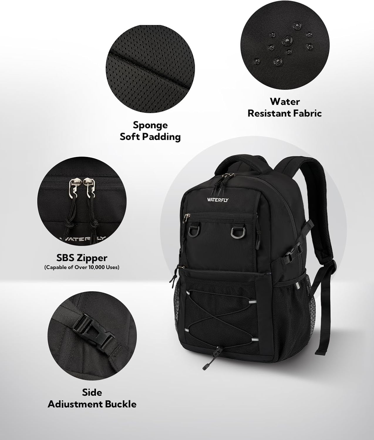 Travel Hiking Casual Backpack: 22L Lightweight Everyday Outdoor City Daypack College Bookbag for Women Men