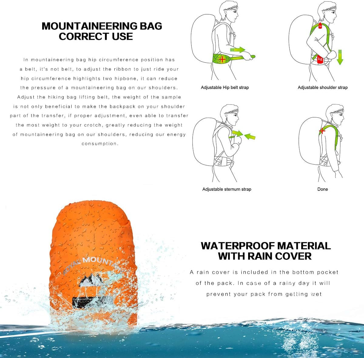 40L Backpack Hiking Mountain Bag Outdoor Hiking Camping Travel Pack