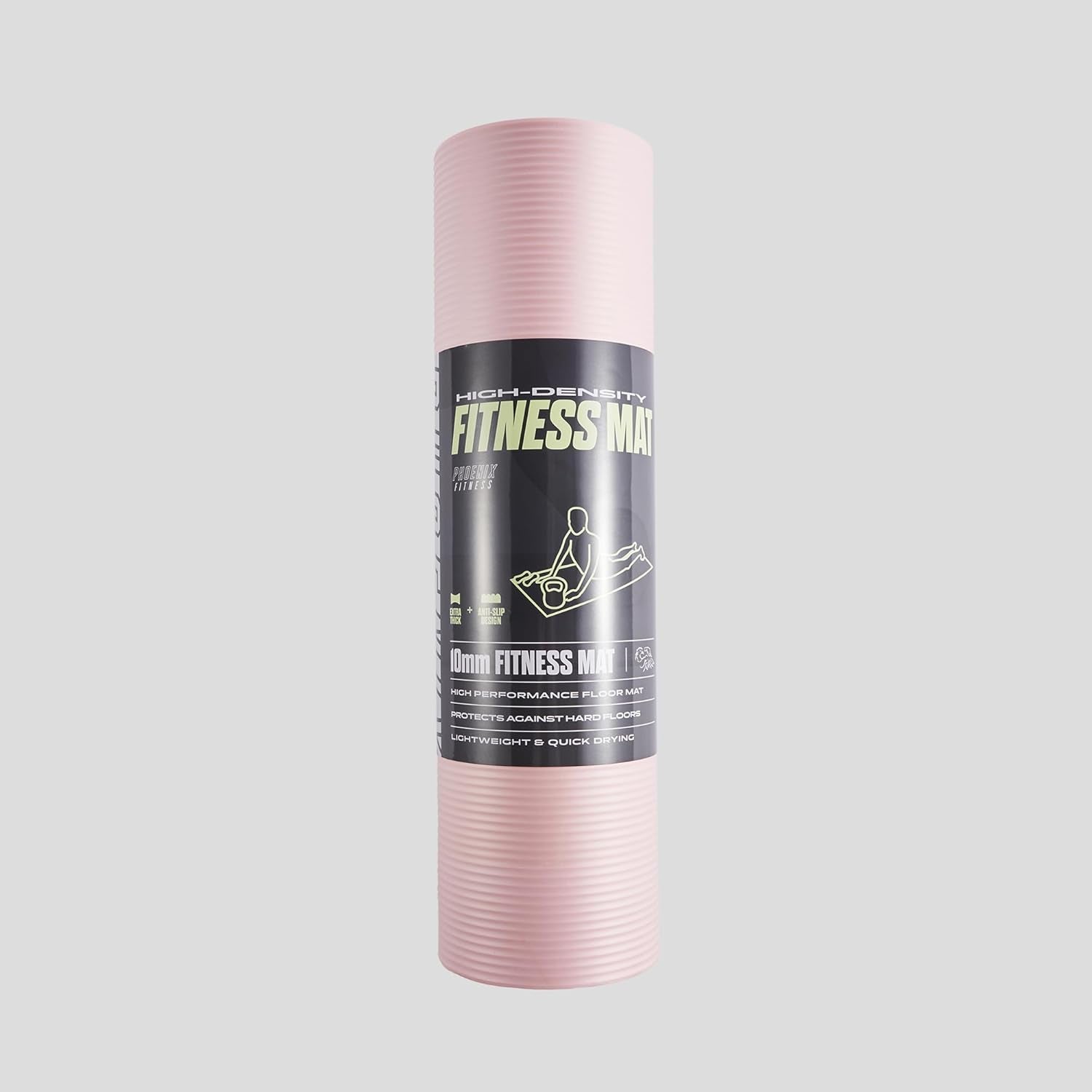 NBR Yoga Mat - 15Mm Extra Thick Exercise Mat with Carry Strap - Non Slip Yoga Mat for HIIT, Exercise & Pilates for Men and Women - Black or Pink