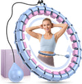 Weighted Infinity Fitness Detachable Hoop Silent 47 Inch, 24 Knots | Smart Exercise Fit Hoop for Women&Beginners, Waist and Abdominal Home Weight Loss, plus Size Adjustable Infinity Hula