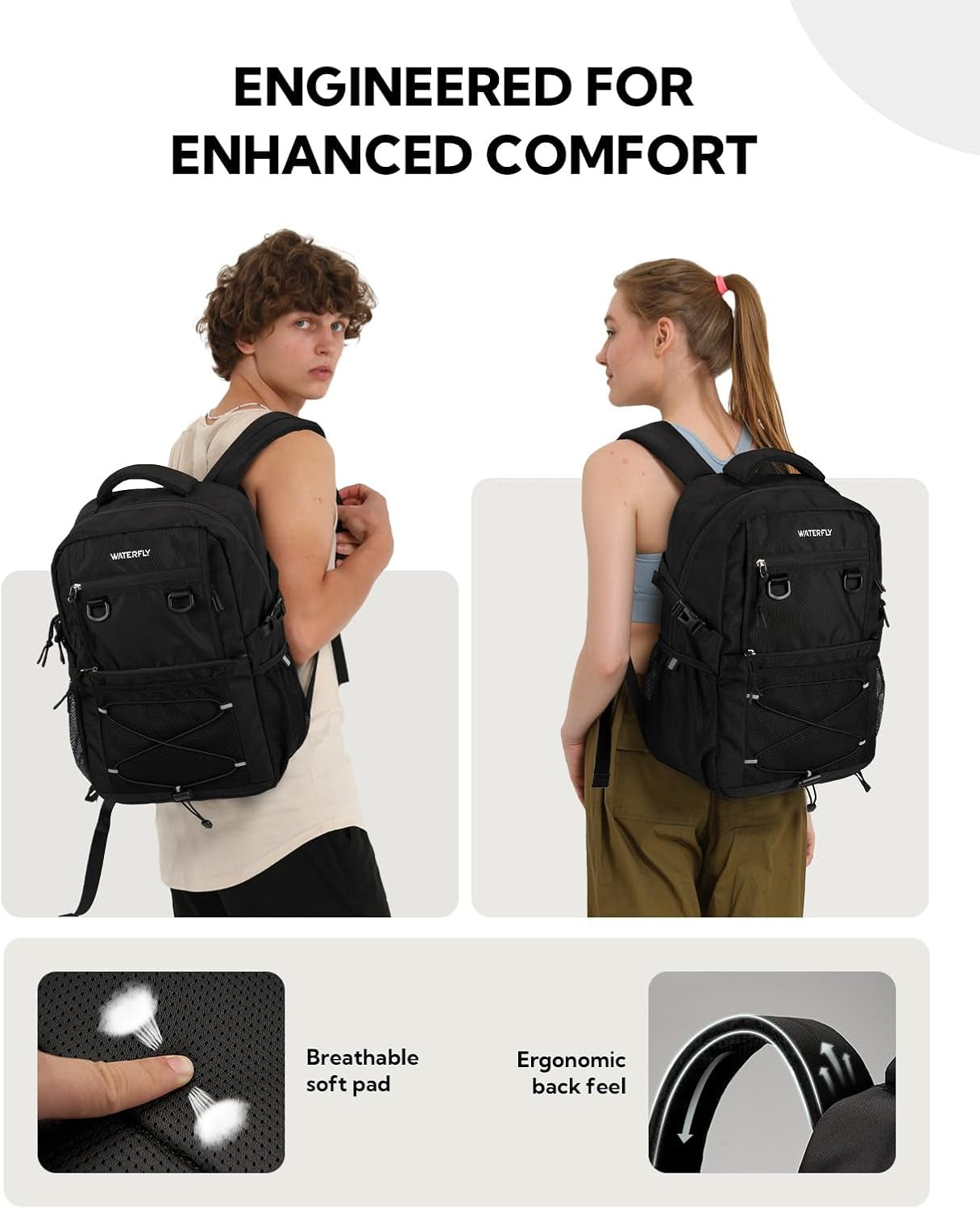 Travel Hiking Casual Backpack: 22L Lightweight Everyday Outdoor City Daypack College Bookbag for Women Men
