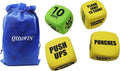 Exercise Foam Dices with Storage Bag-Workout Dice Six-Sided Fitness Dice, Perfect Exercise & Fitness Accessories for Home Workout Group Fitness & Exercise Classes