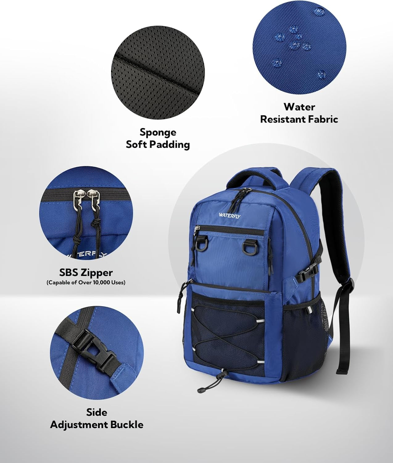 Travel Hiking Casual Backpack: 22L Lightweight Everyday Outdoor City Daypack College Bookbag for Women Men