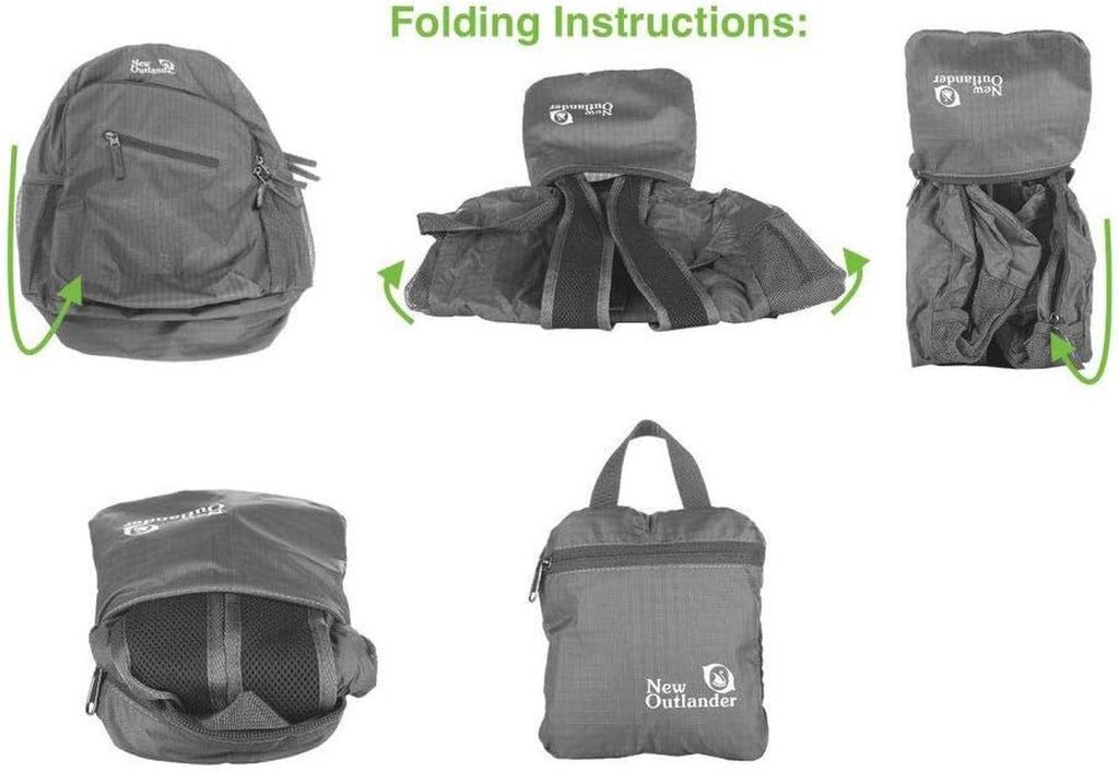 Packable Handy Lightweight Travel Hiking Backpack Daypack, Green