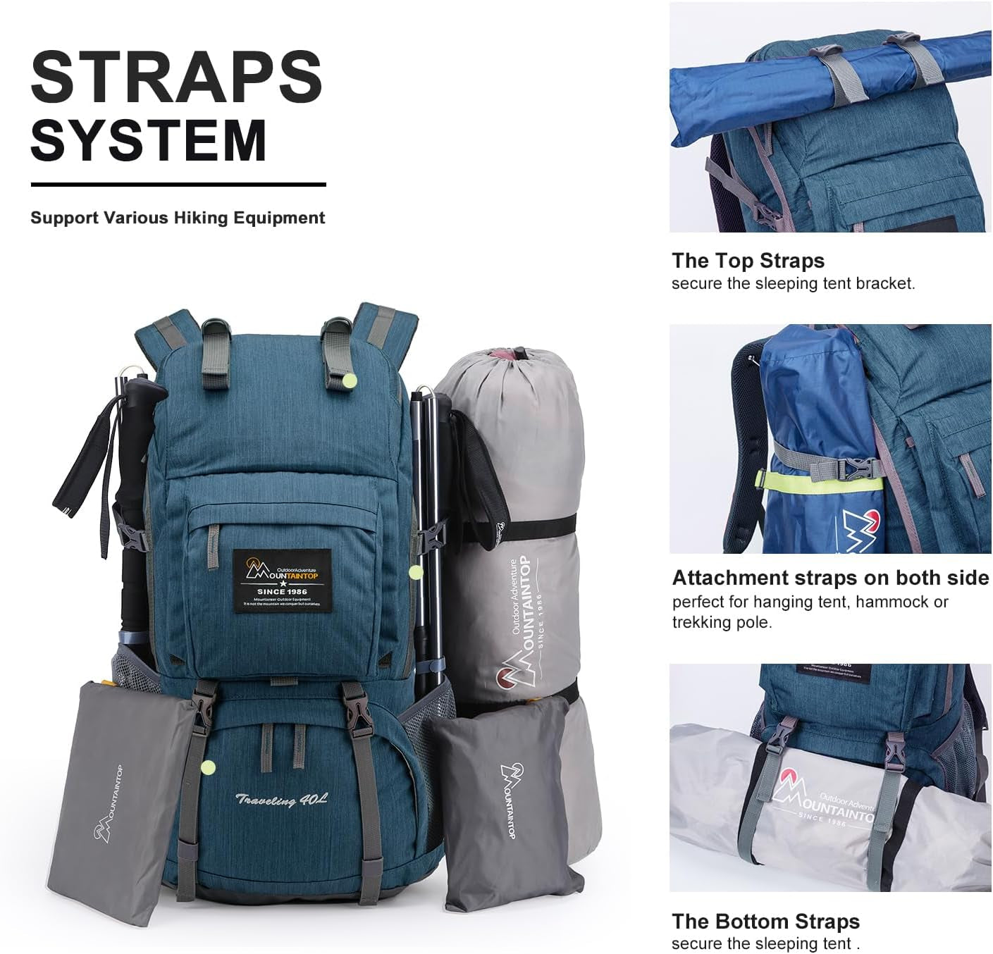 40L Hiking Backpack Lightweight Travel Backpack for Men&Women Outdoor Camping Backpacking
