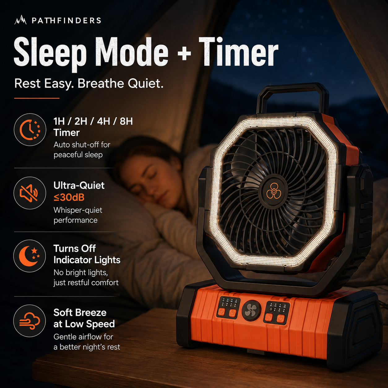 TrailLight 3-in-1 Camping Fan + Lantern