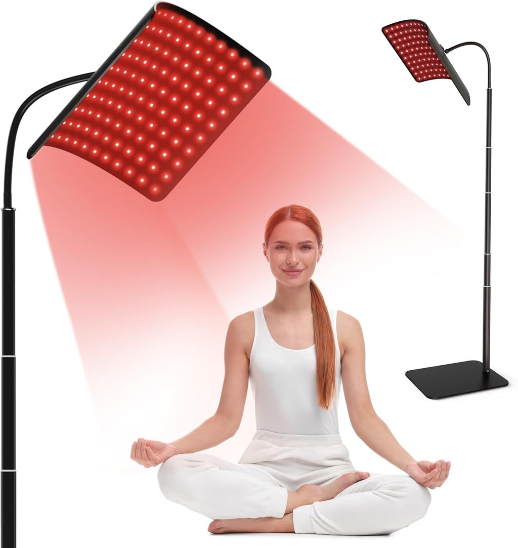 Red Light Therapy for Body, Infrared Light Therapy Panel with Stand, Red Light Therapy Lamp, 660Nm Deed Red Light and 850Nm