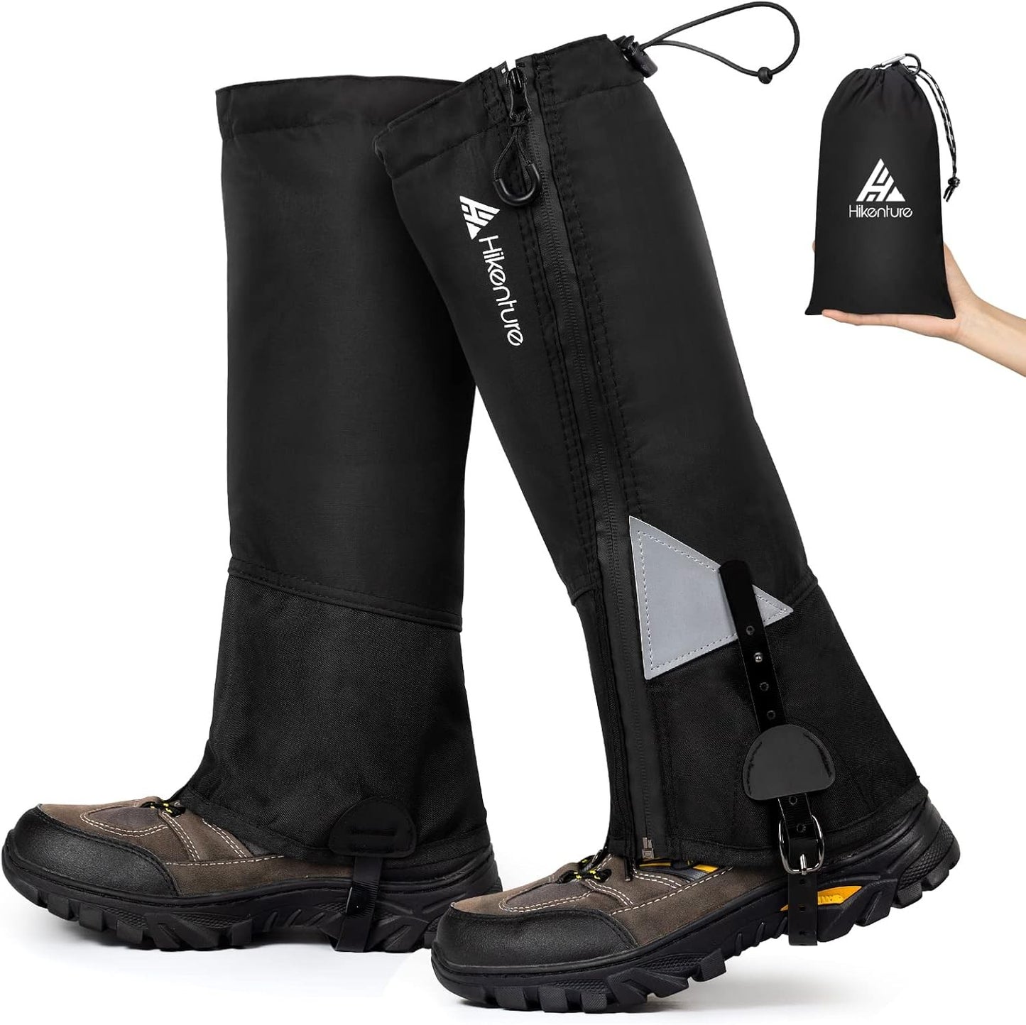 Hikenture Hiking Gaiters with Upgraded Zipper, Gaiters for Hiking Waterproof, Li