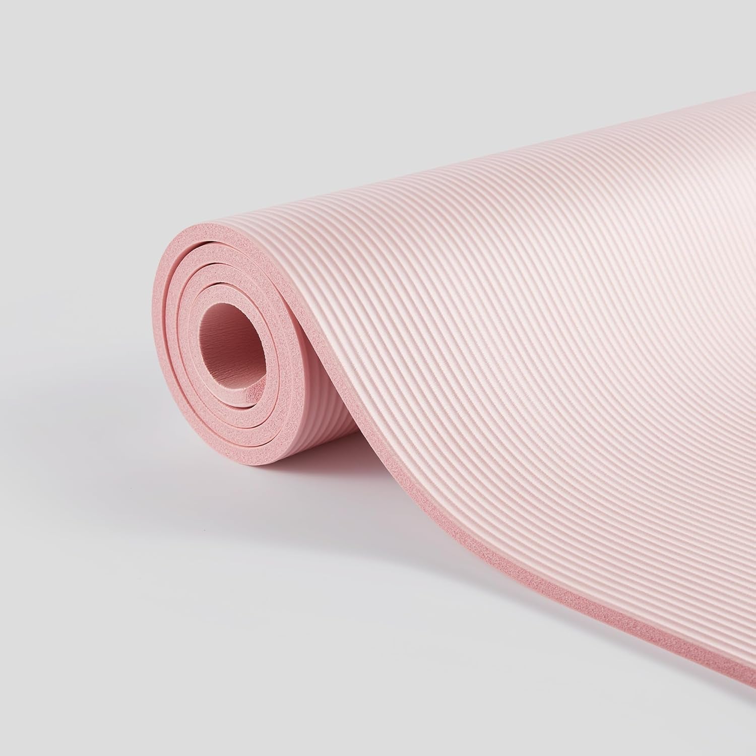 NBR Yoga Mat - 15Mm Extra Thick Exercise Mat with Carry Strap - Non Slip Yoga Mat for HIIT, Exercise & Pilates for Men and Women - Black or Pink