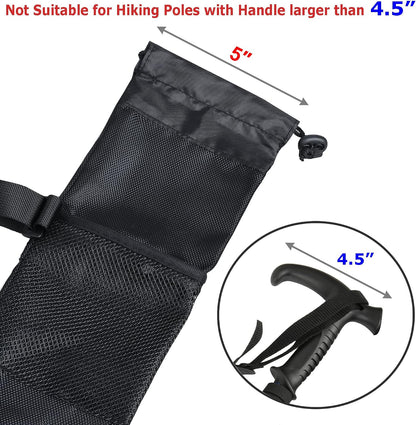 Trekking Poles Carry Bag Portable Hiking Poles Carrying Shoulder Bag Tent Poles Replacement Storage Pouch for Trekking Hiking Poles & Walking Stick, Ajustable Shoulder Strap, Black