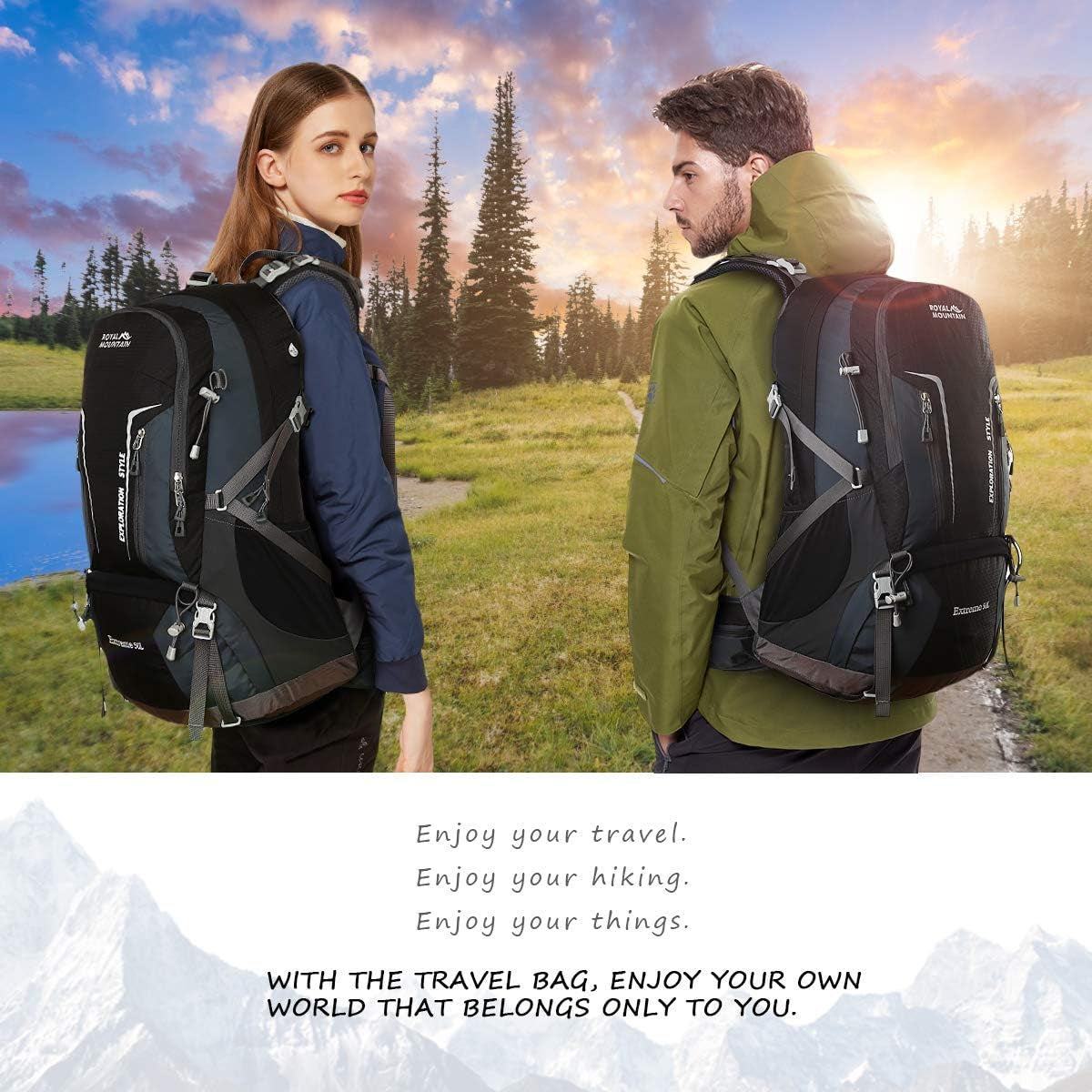 40L Backpack Hiking Mountain Bag Outdoor Hiking Camping Travel Pack